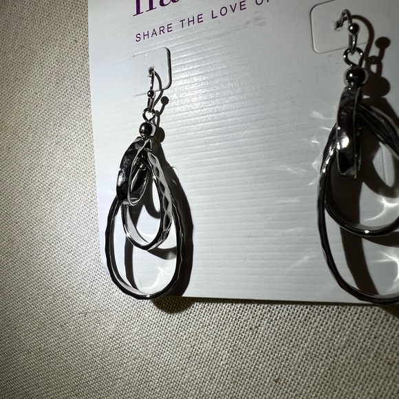 Lia Sophia Drop Hammered Earrings - Picture 2 of 5